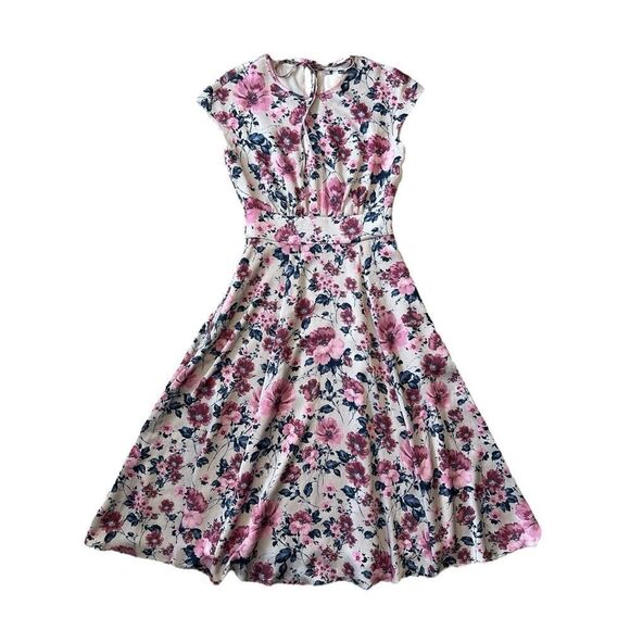 Gal Meets Glam Julia Seersucker Midi Dress Size 00 - Picture 2 of 12